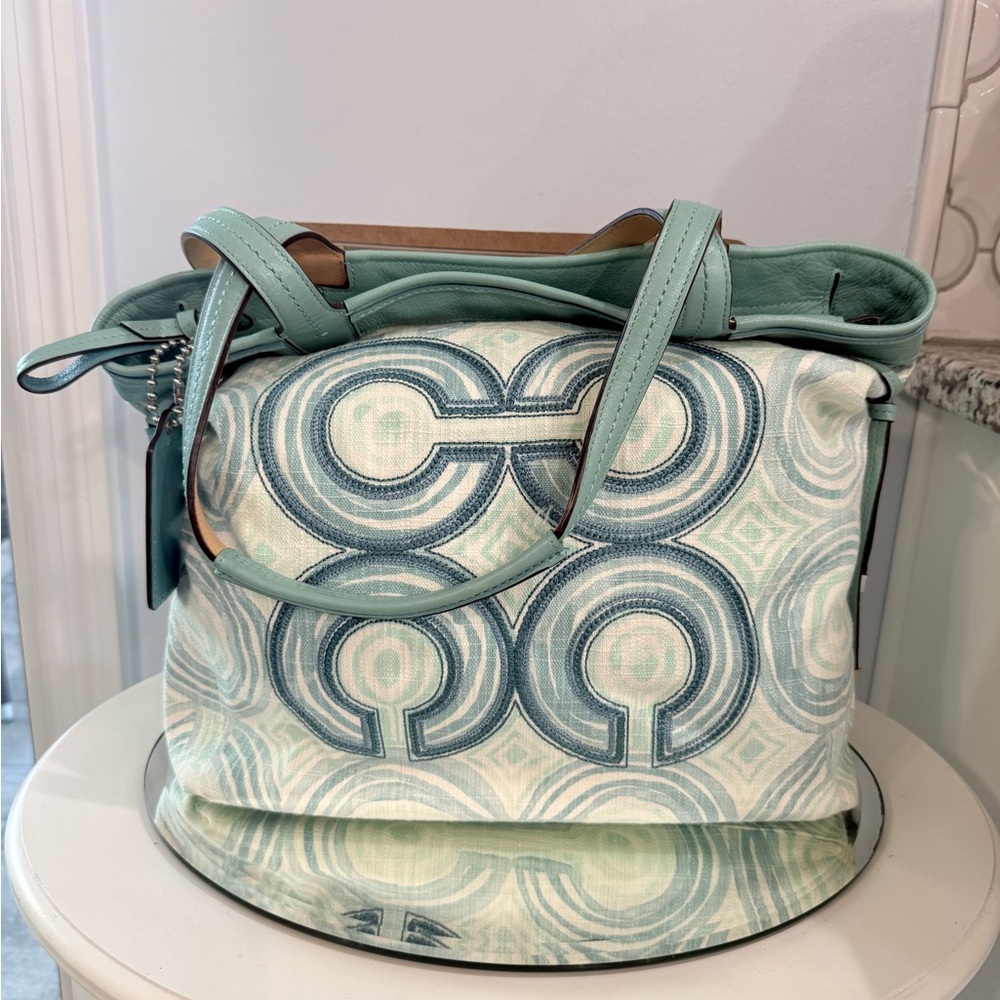 Stylish Blue Patterned Women's Bag